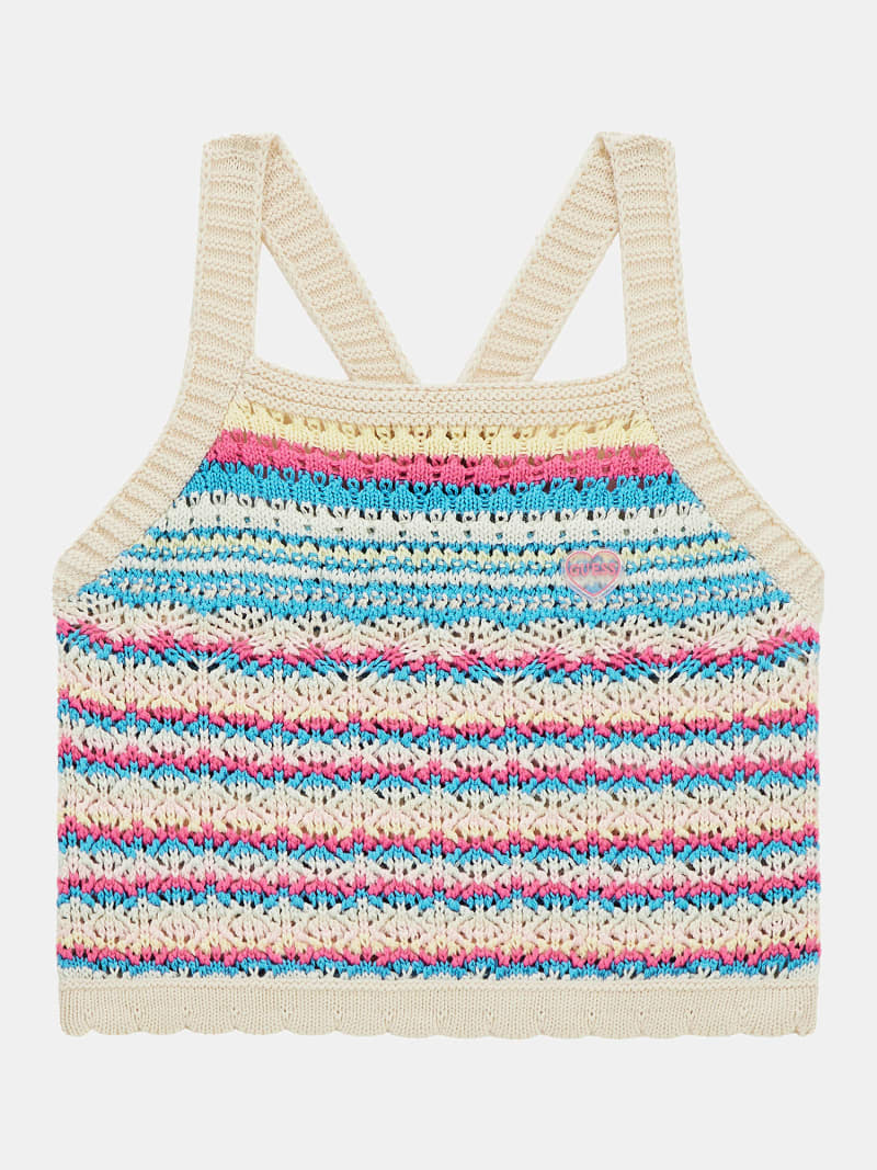 GUESS® Top de crochet às riscas