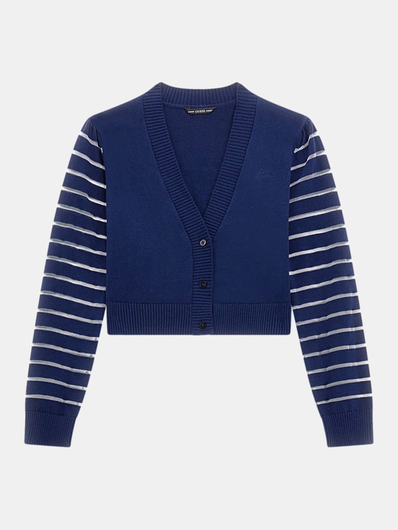 Striped sleeve cardigan online