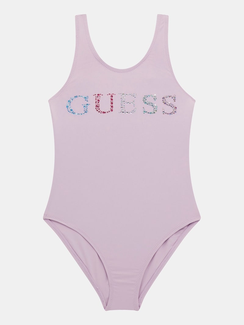Front logo one piece swimsuit