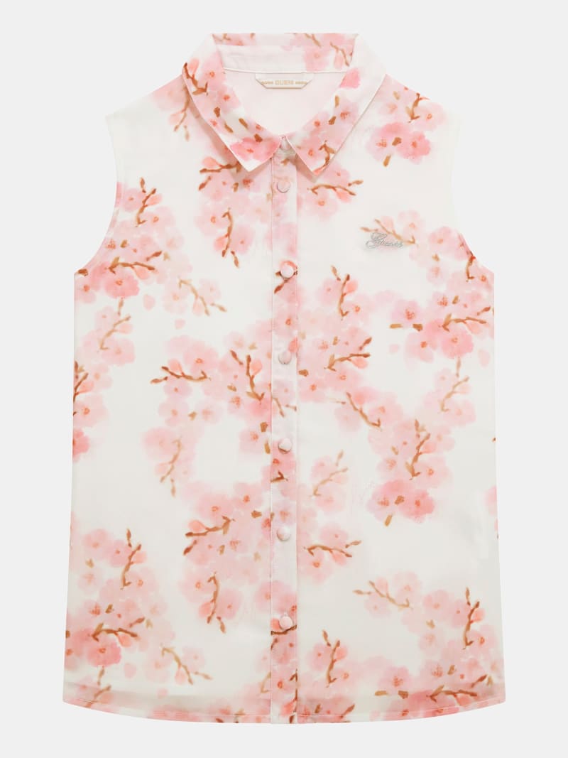 Blusa com padrão total floral