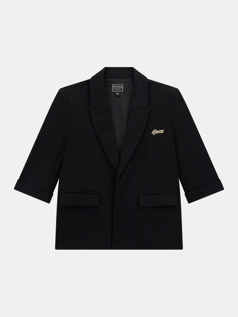 Blazer relaxed piccolo logo ricamato