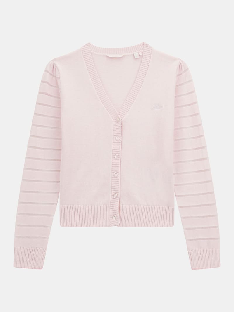 Pink mesh cardigan 2025