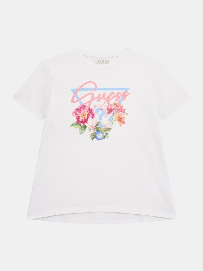 Cicek desenli t shirt