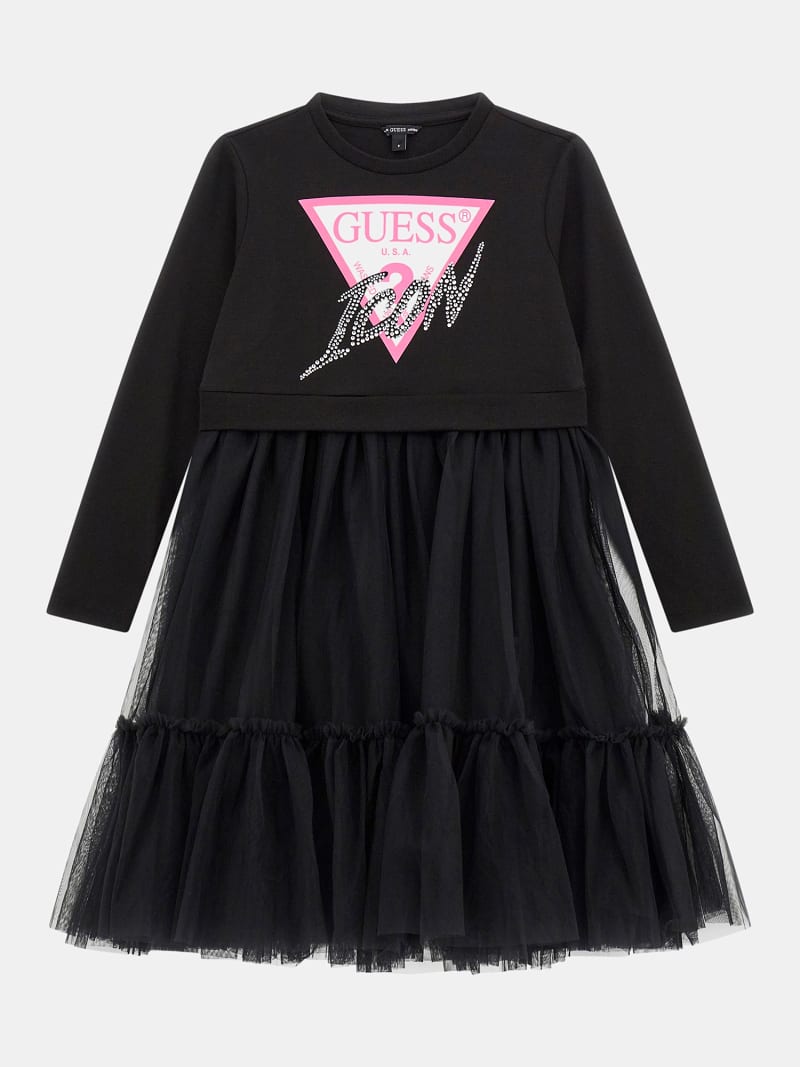 GUESS Kids Robe cintree et evasee a volants en tulle Fille