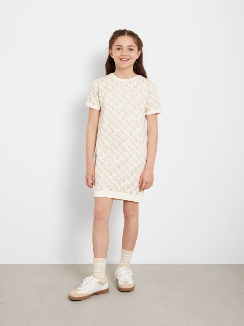 All over GJ print dress