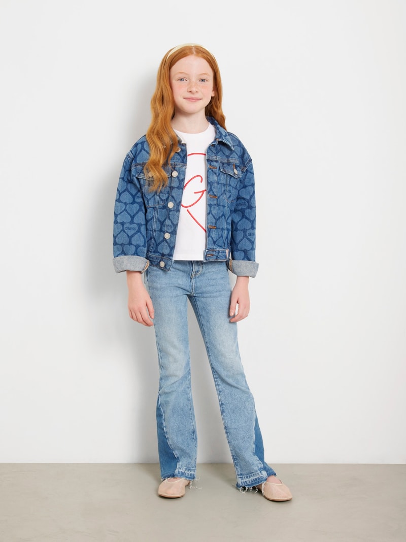 GUESS Giacca jeans cuori all over