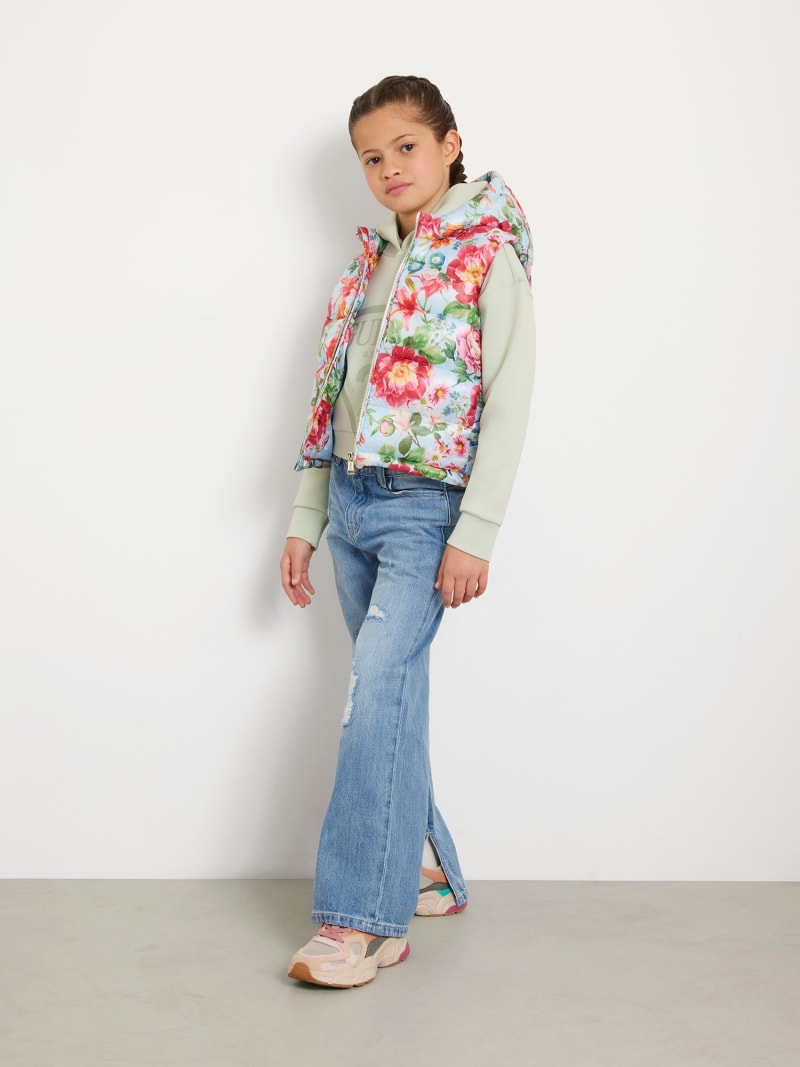 GUESS Kids Doudoune sans manches imprime floral all over Fille