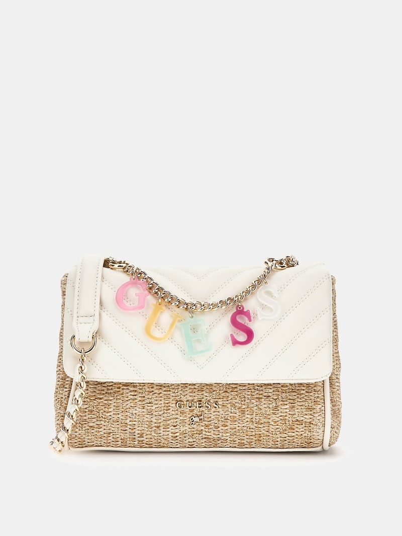 Huuuw♡ GUESS® Kids Słomkowa torebka crossbody Dziewczynki