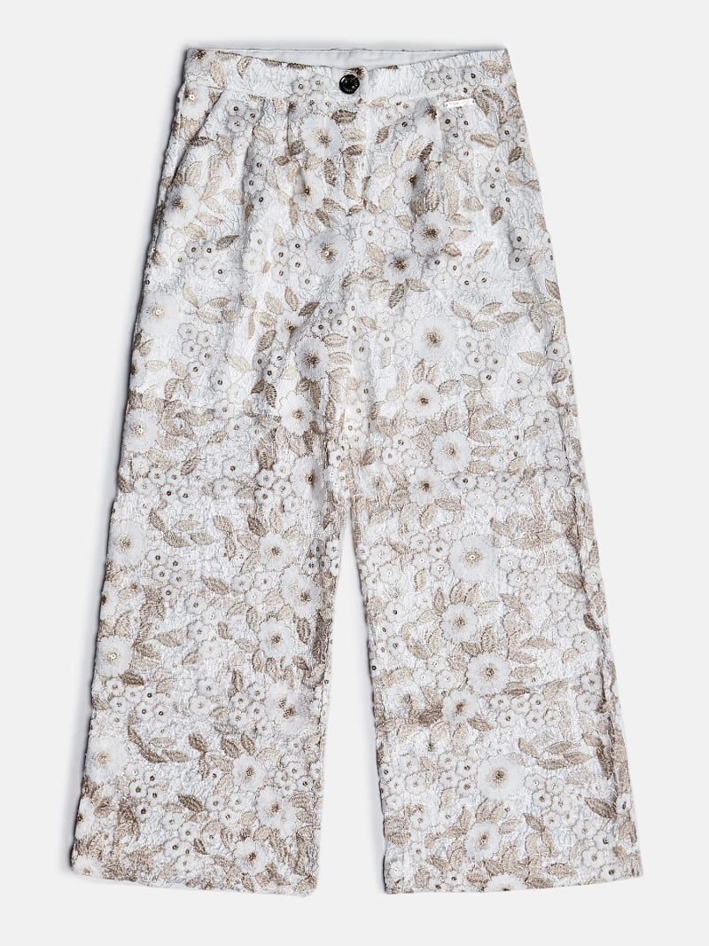 Floral lace pants