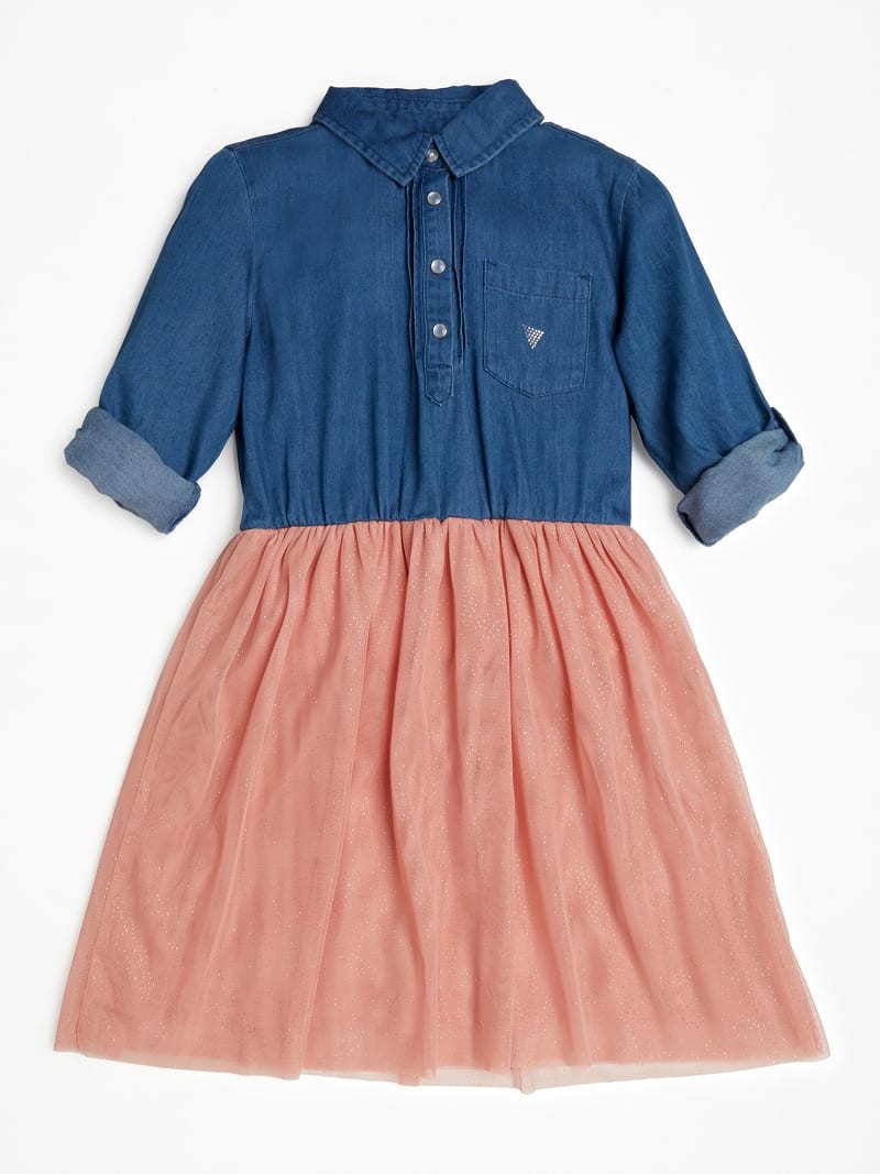 glitter denim skirt