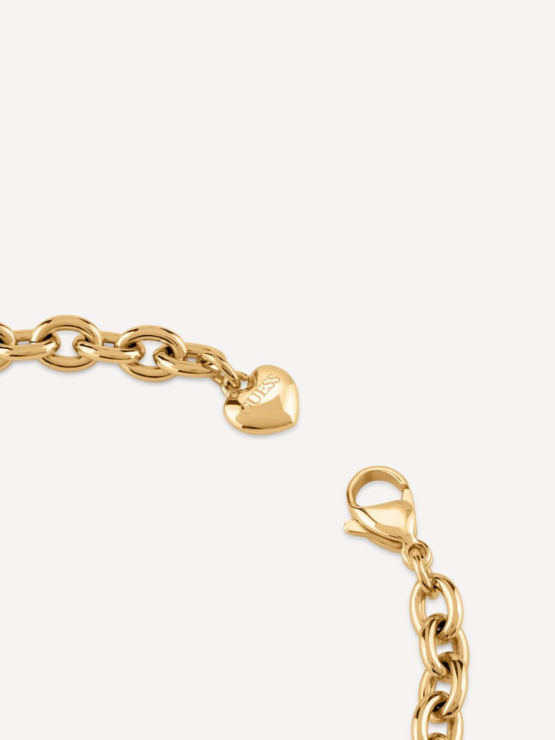 GUESS Life In 4G Dames Ketting Staal - Goudkleurig