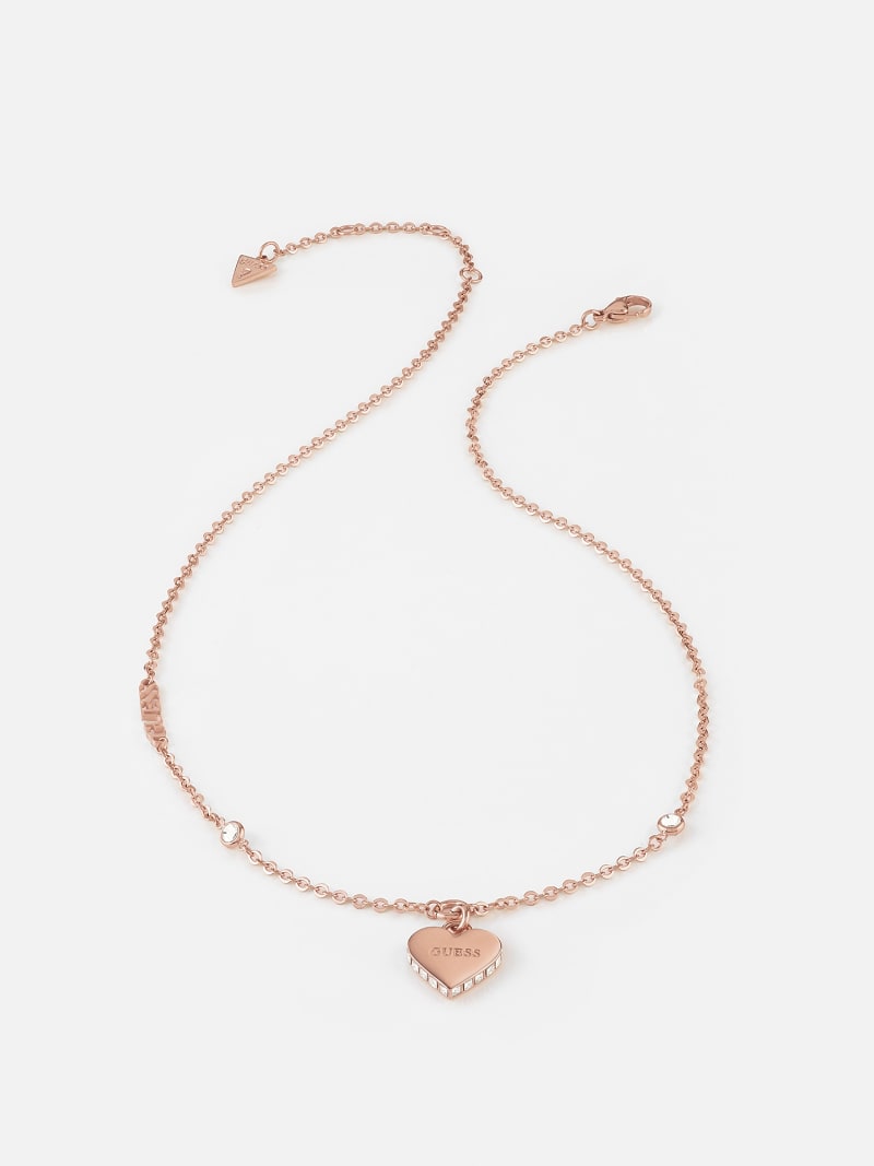 Guess necklace rose gold hotsell