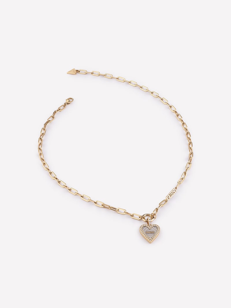 Guess love heart necklace best sale