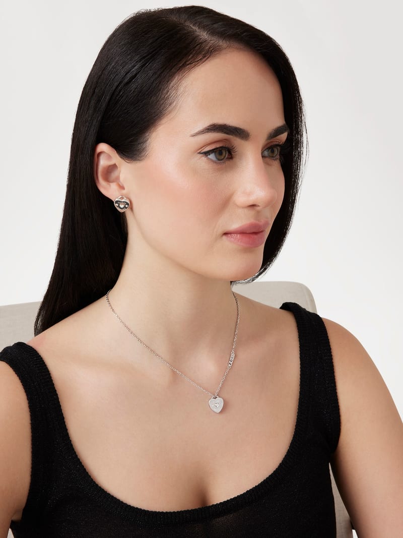 Collier GUESS Avec Pendentif - Noir, Style Moderne Et Tendance