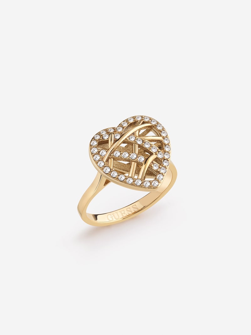 "Heart cage" ring
