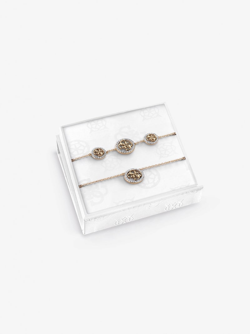 GUESS Scharnierende armband met stenen en pailletten, één maat, kristal, één maat, kristal, kristal