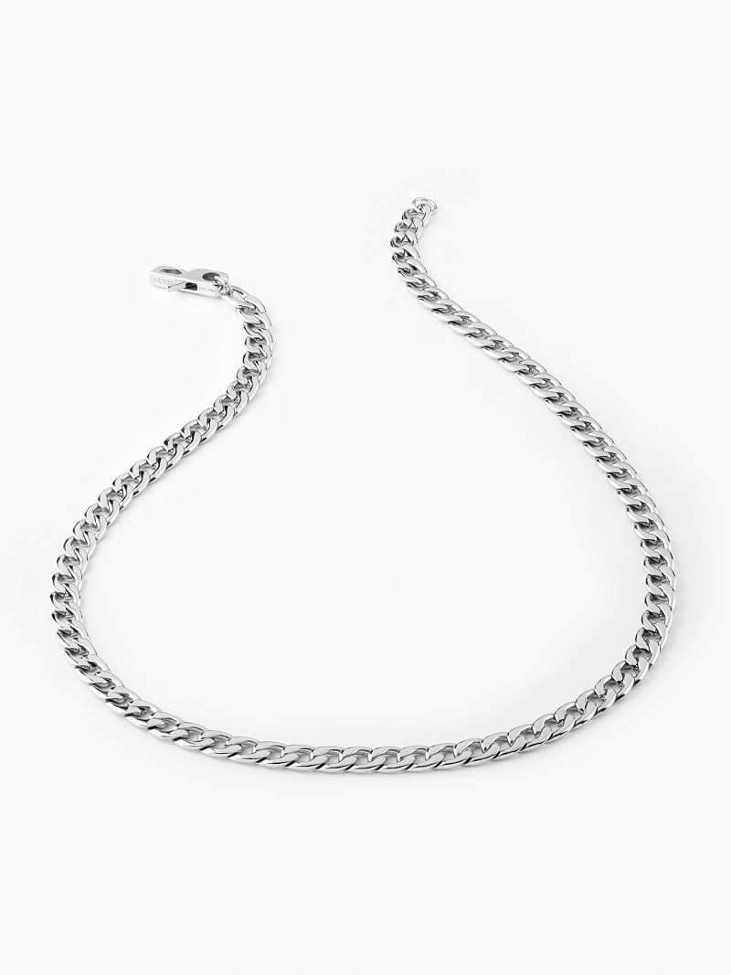 Guess silver chains for men deals