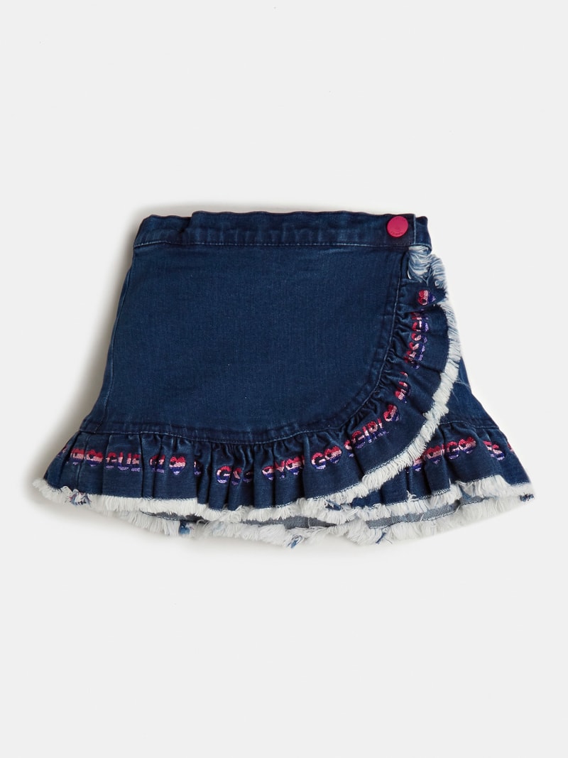 denim skirt ruffle