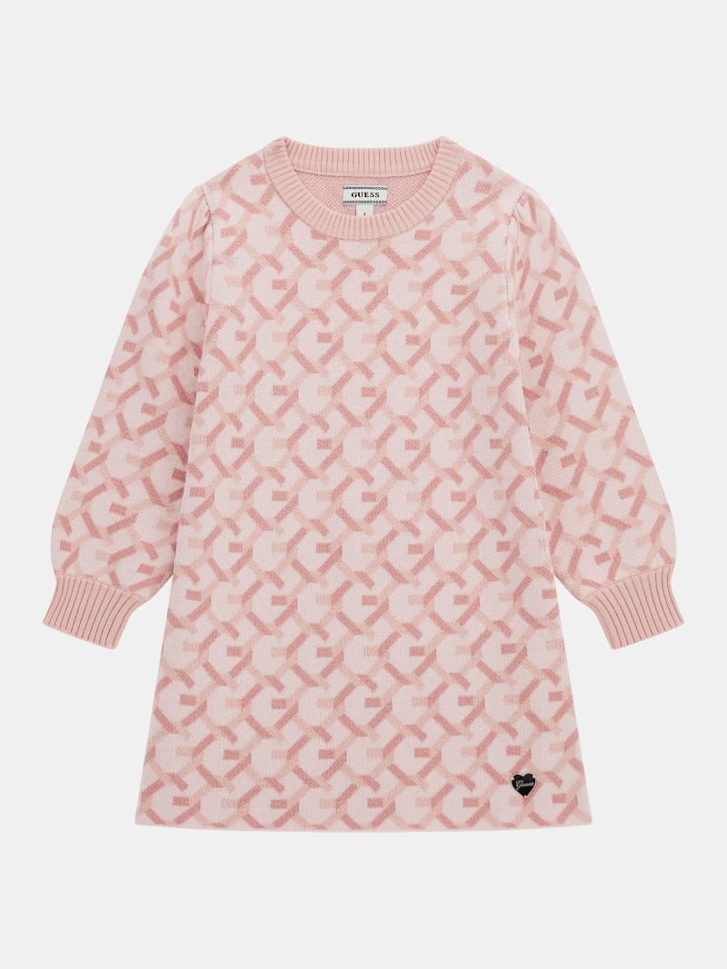 Pink rose sweater dress deals