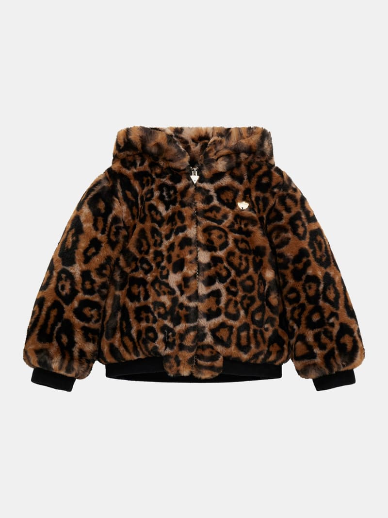 Girls leopard jacket clearance