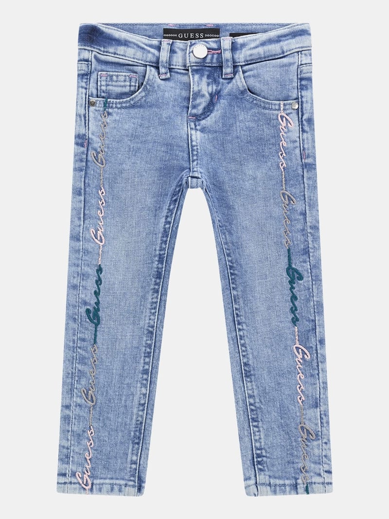 GUESS Kids Side embroidery denim pant Girls