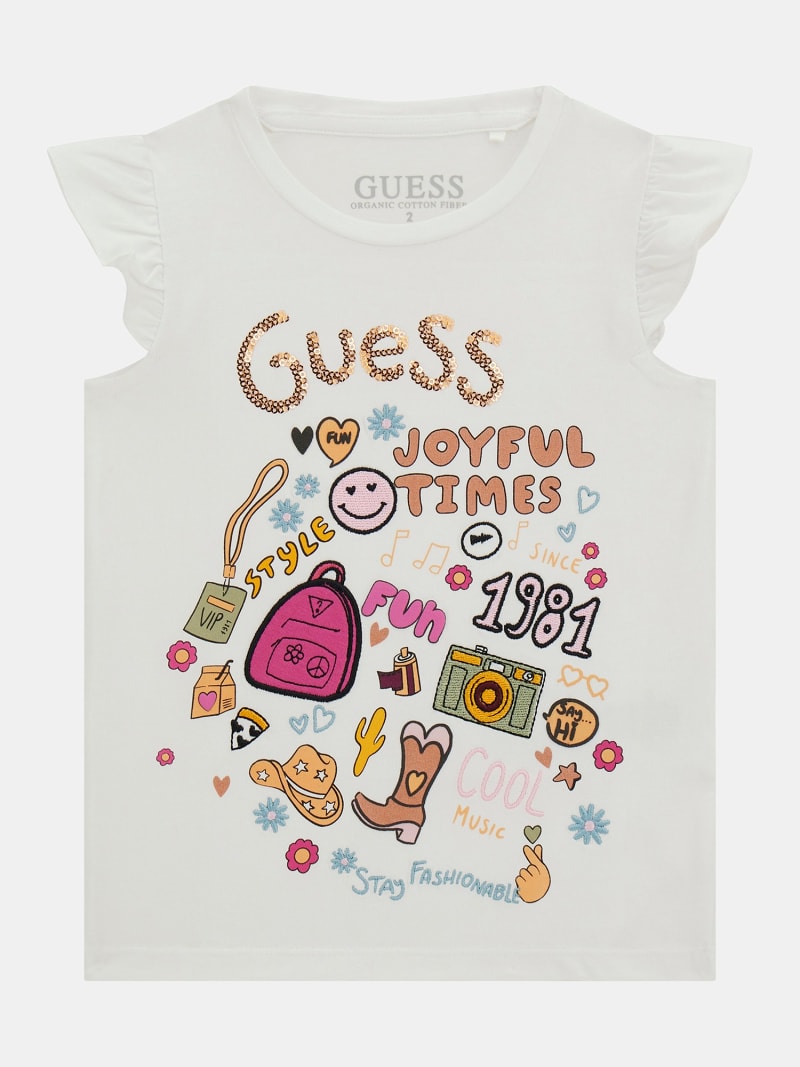 Guess Kids Camiseta NiÃ±o Guess Camiseta Blanca Logo Triangulo