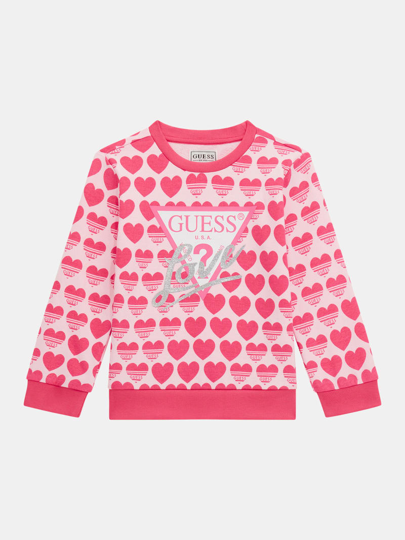T-shirt GUESS Pour Fille - Rose - Taille 6 Ans (116 Cm) - Collection Printemps-été En Coton De Qualité