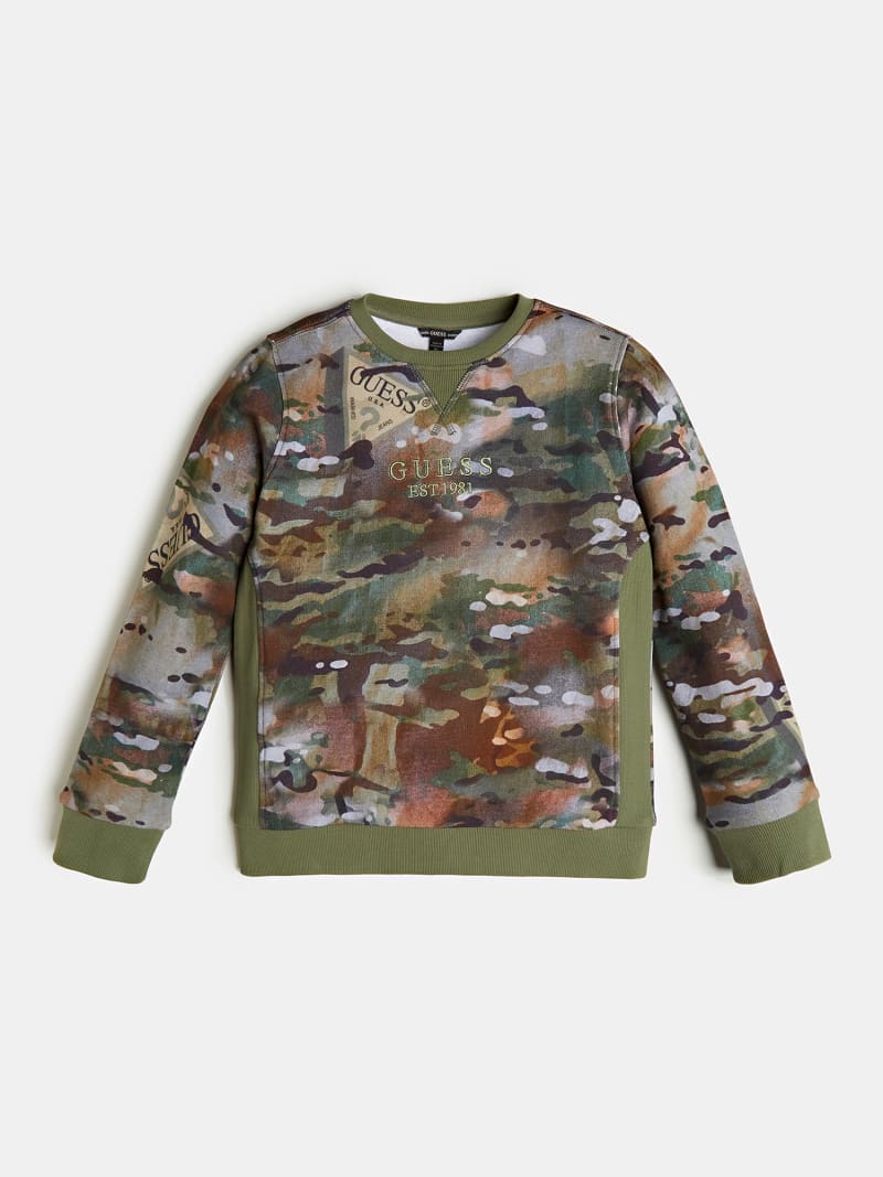 guess camo sweatshirt