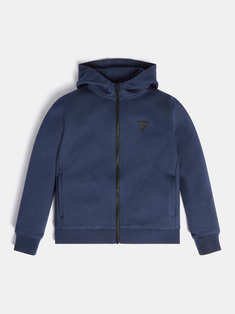 ZIP FASTENING HOODIE SWEATSHIRT