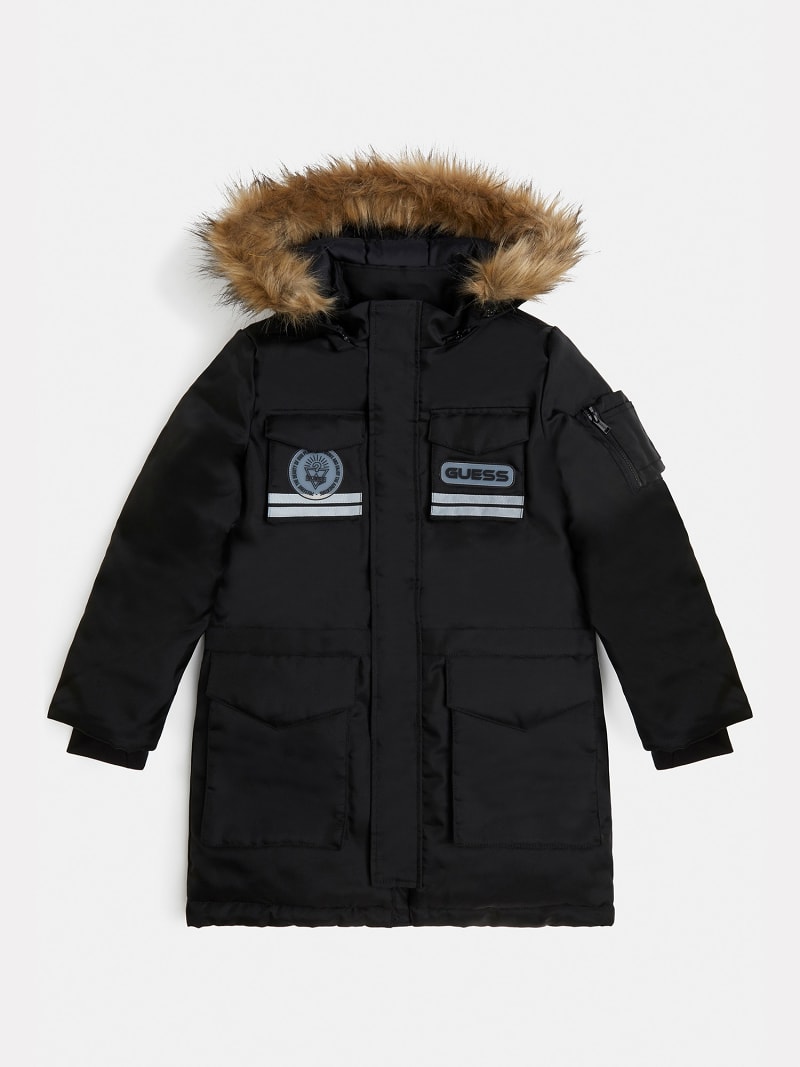 Guess black parka best sale