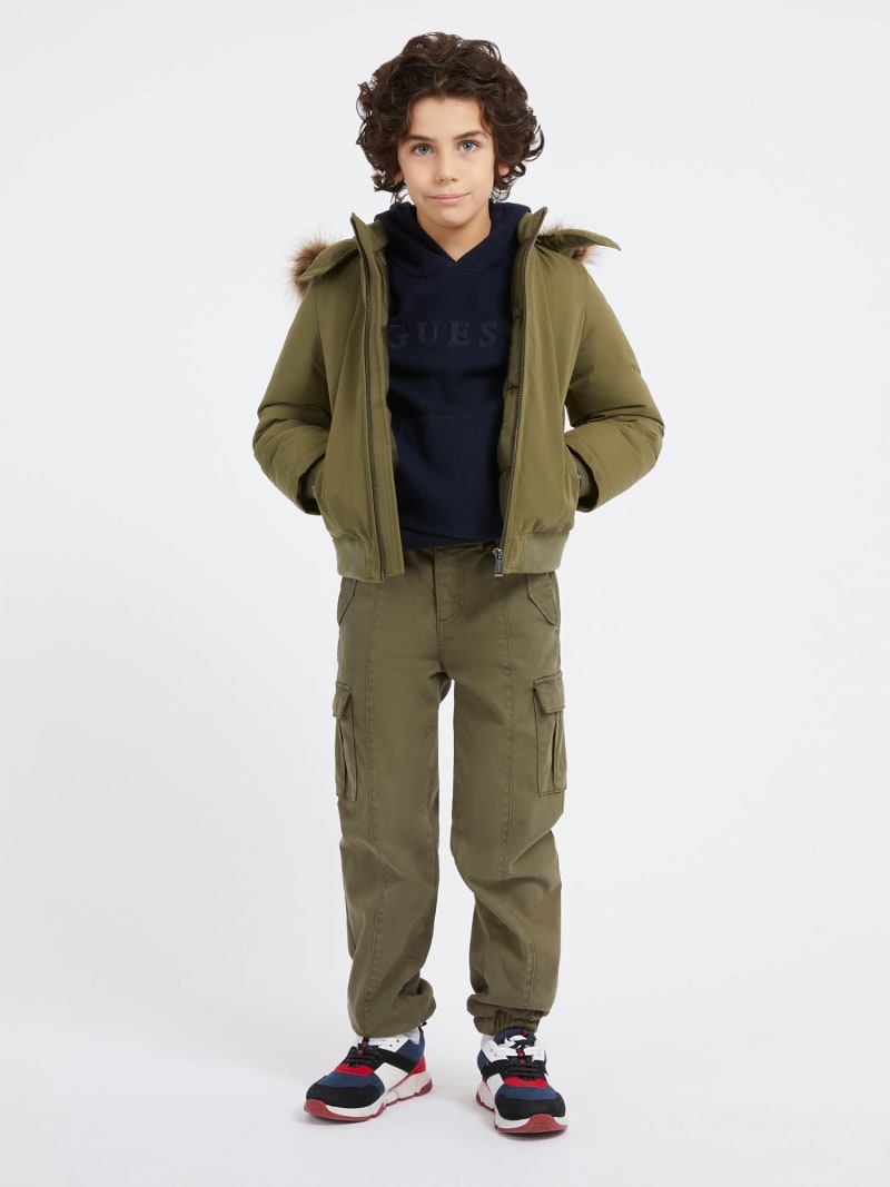 Guess green parka on sale