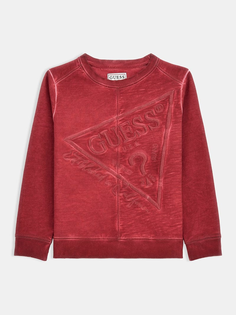 Sweatshirt com logótipo triângulo bordado