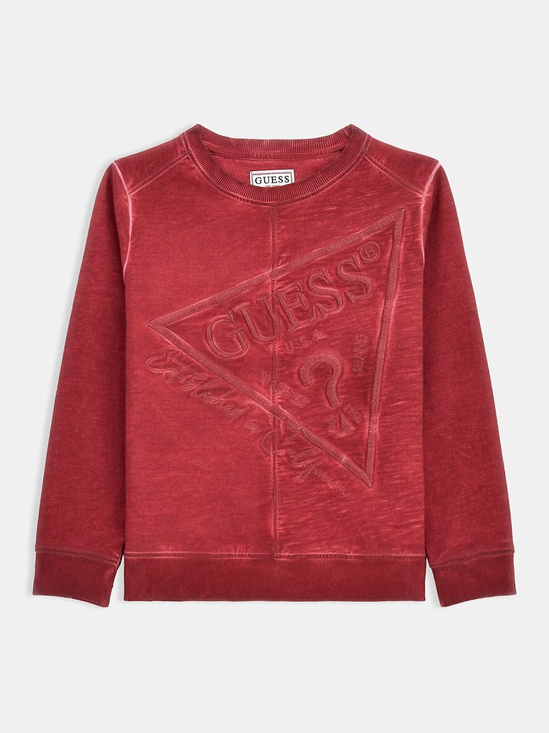 Embroidered triangle logo sweatshirt