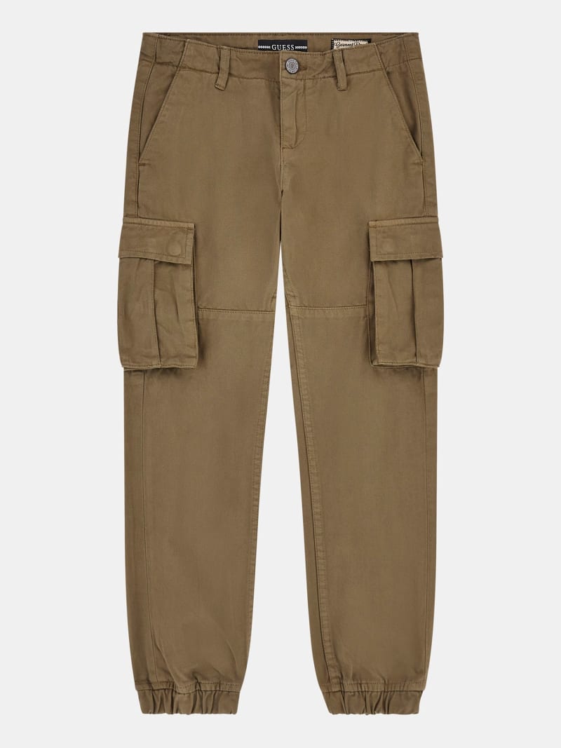 Mid Rise Loose Khaki Cargo Pants