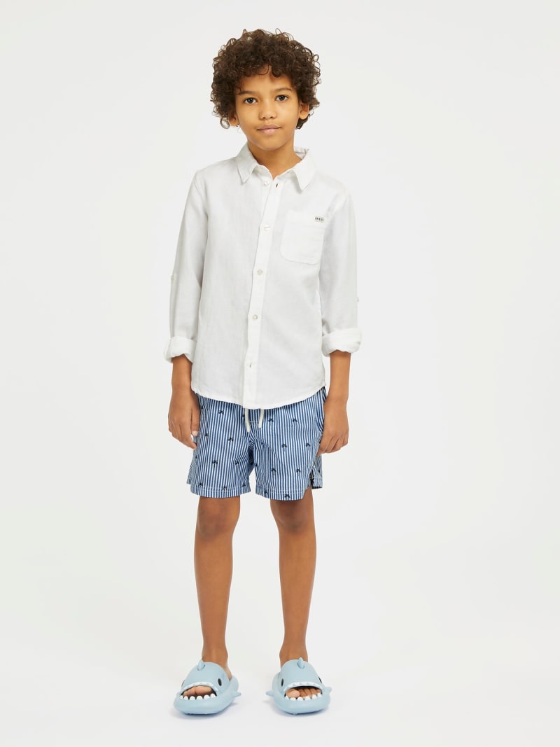 Guess striped drawstring shorts best sale