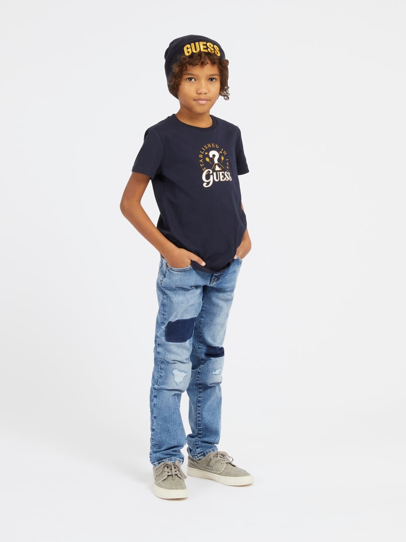 Strakke jeans met patches