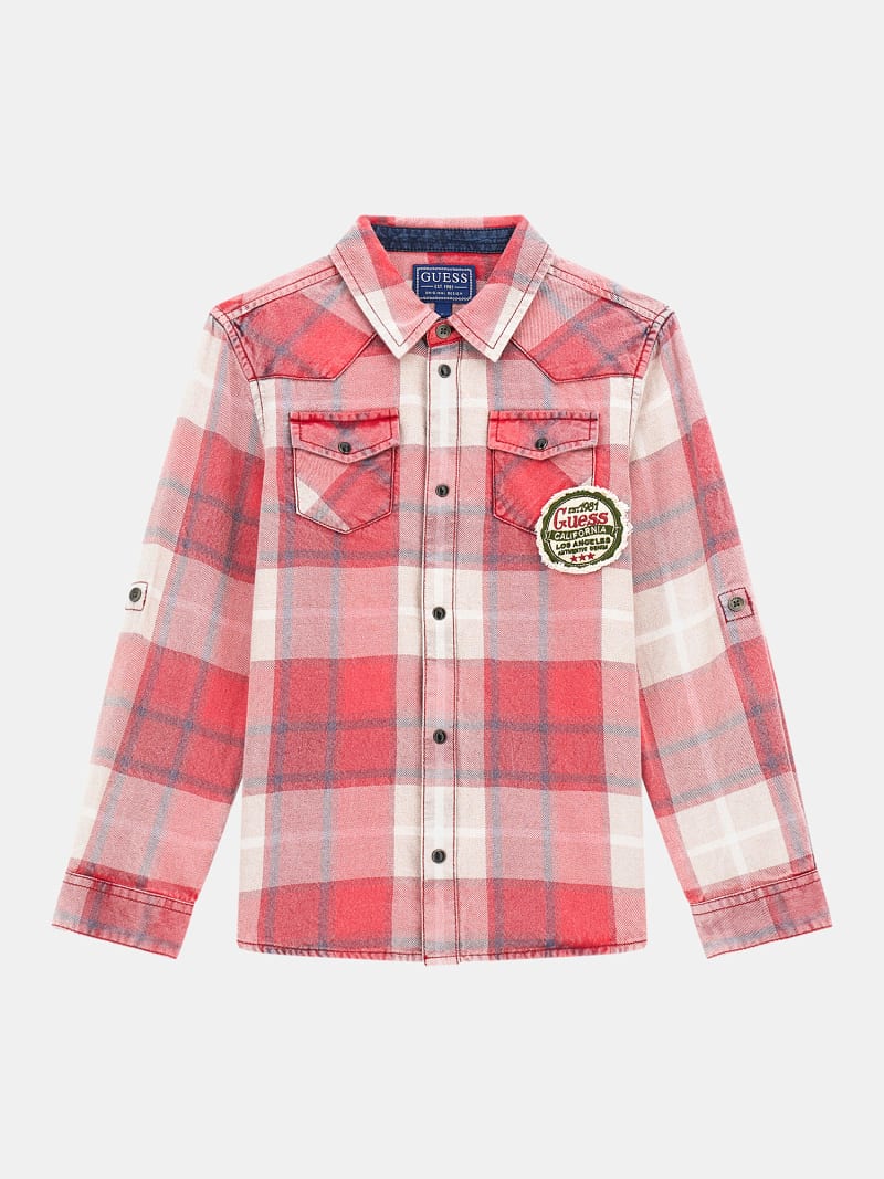 GUESS Kids Camicia in flanella a quadri Bambino
