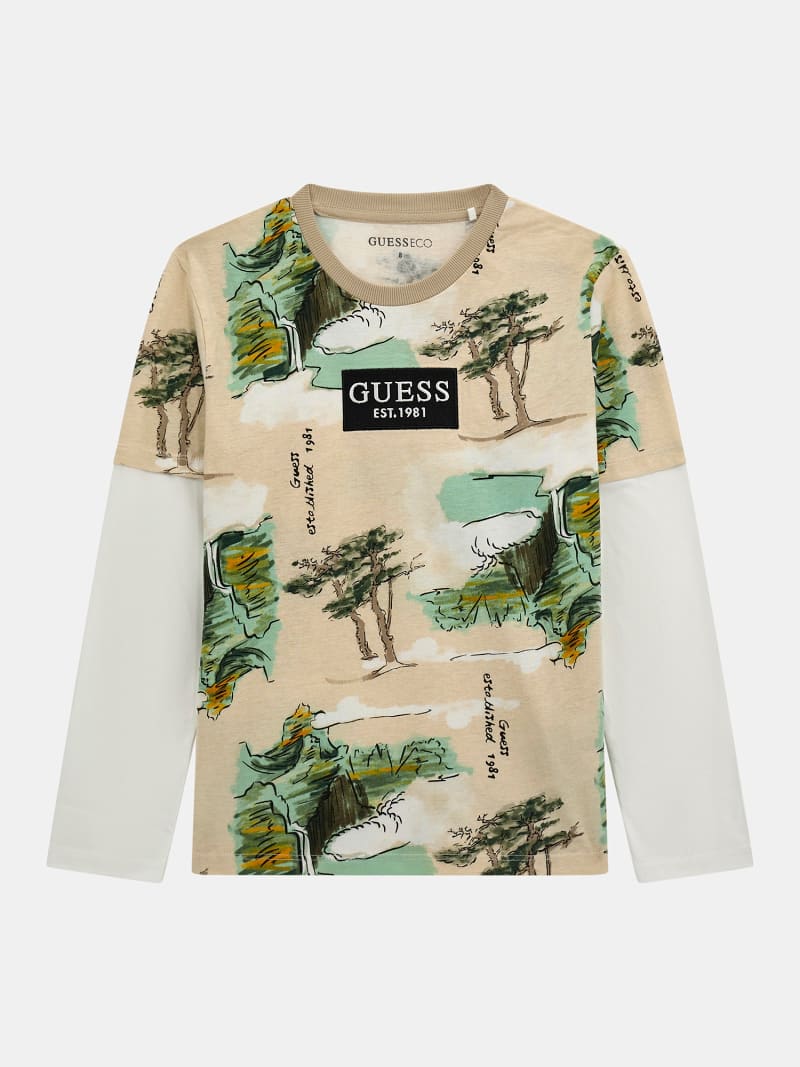 Striped guess shirt long sleeve cheap