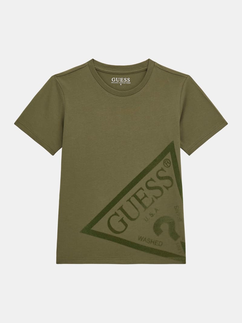 Green guess t shirt best sale