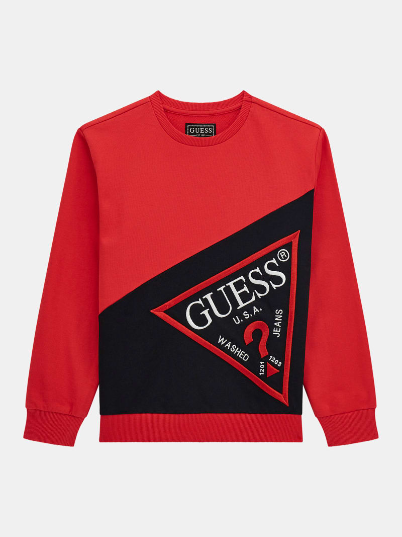 Guess triangle logo sweatshirt outlet