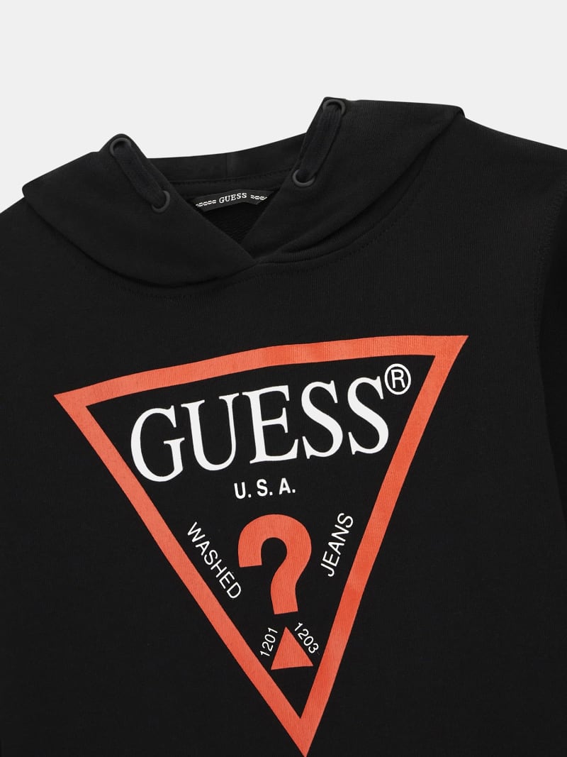 Guess triangle logo hoodie deals
