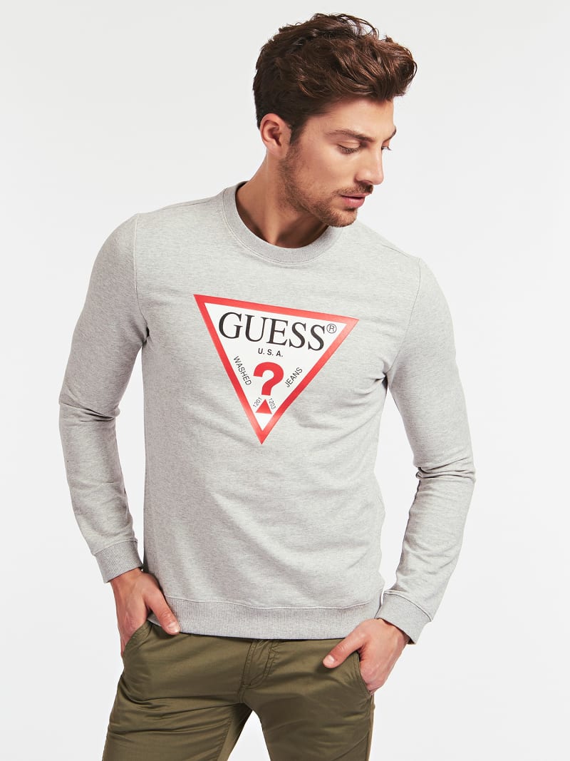 Guess triangle logo discount sweatshirt