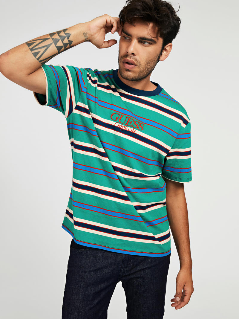 STRIPE PATTERN T-SHIRT | Guess Official Online Store
