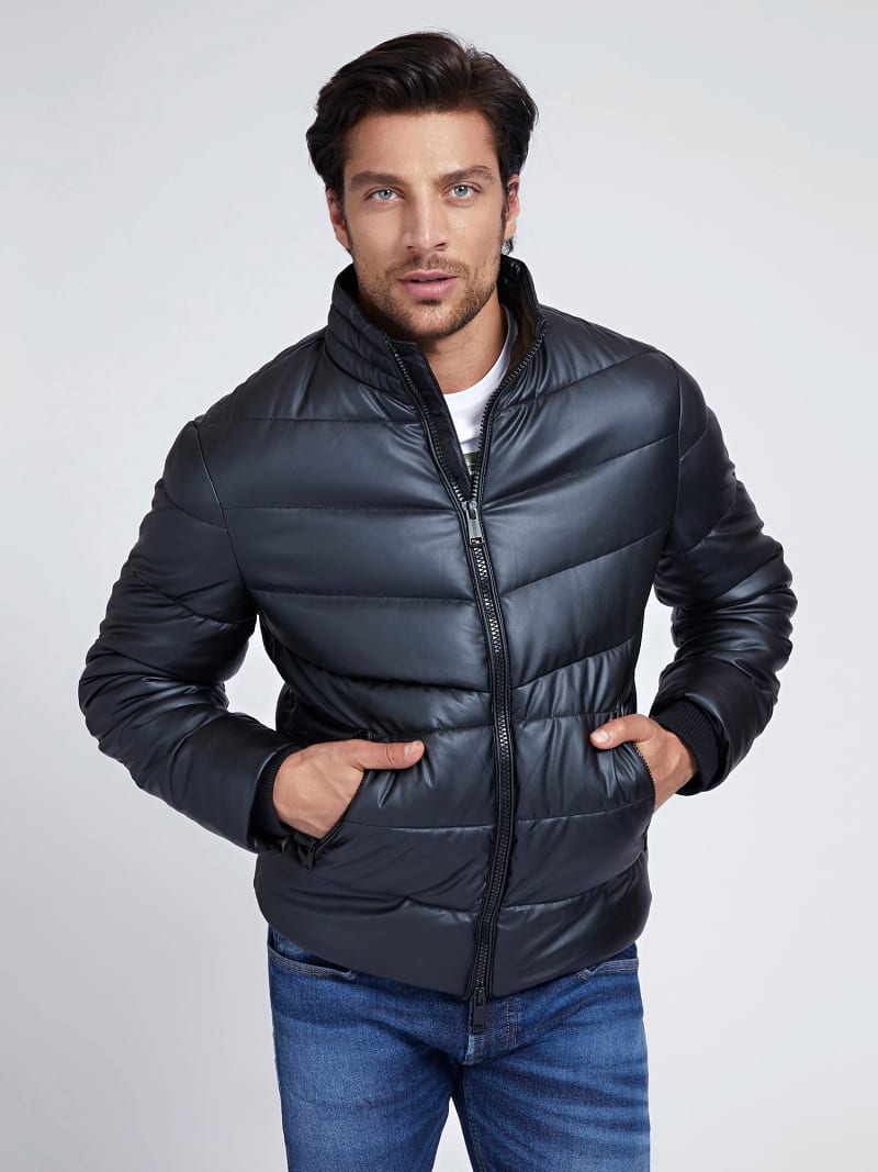 doudoune imitation cuir