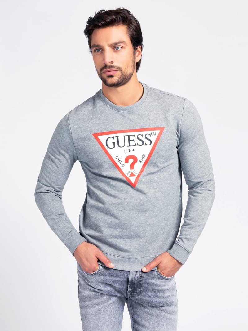 guess triangle sweatshirt