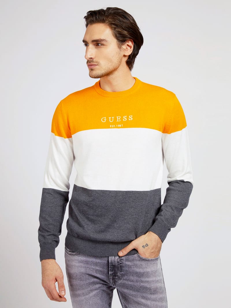 guess sweater striped