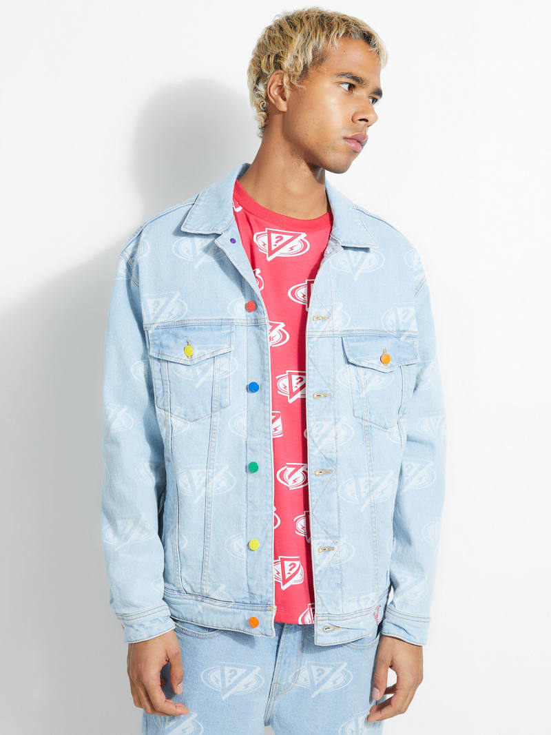 guess logo denim jacket