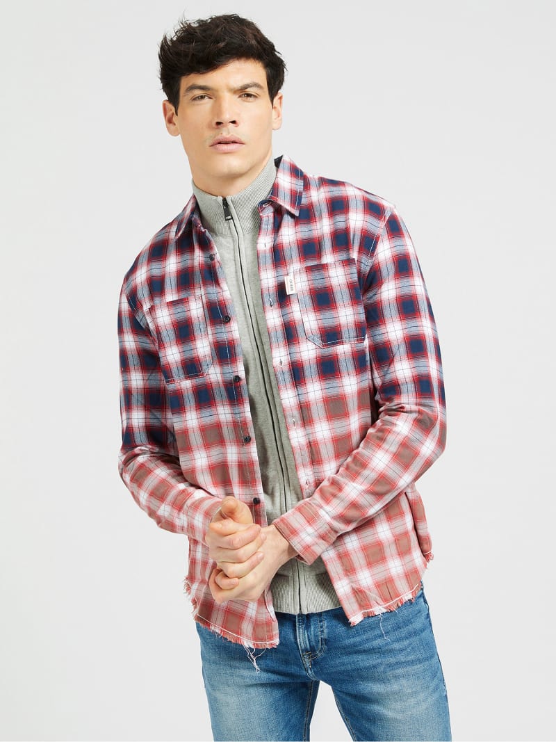 Guess checkered shirt clearance