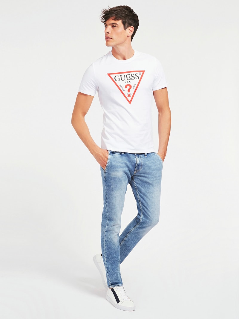 Triangle Logo T Shirt Guess Official Online Store