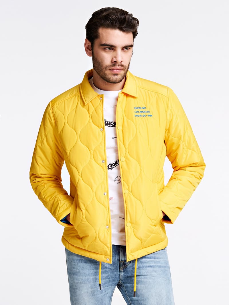 yellow guess windbreaker